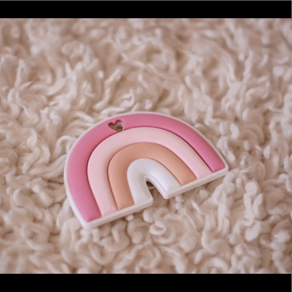 Silicone Rainbow Baby Teether, 100% Food Grade, Vivid Rainbow Colors. - Picture 3 of 8